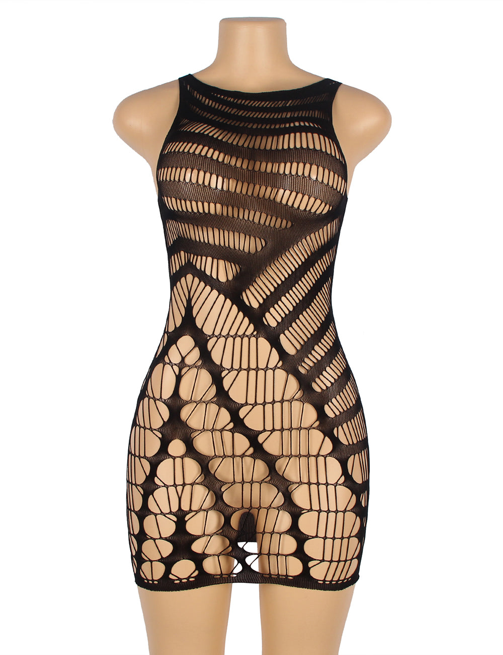 Sexy Hollow Out Short Sleeveless Bodystocking