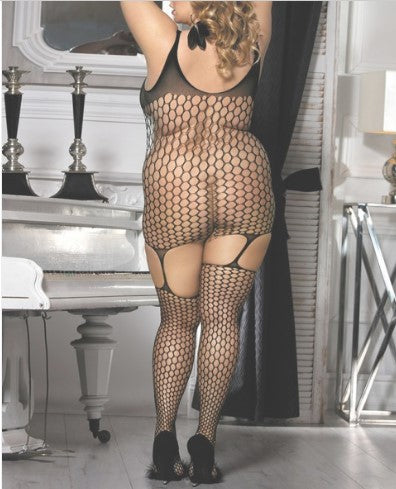 Bold Cutout Pothole Black Bodystockings Best LGSOYH3017